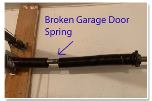 broken garage door spring